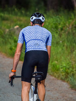 maillot de vélo homme bleu col de Turini  madei n france